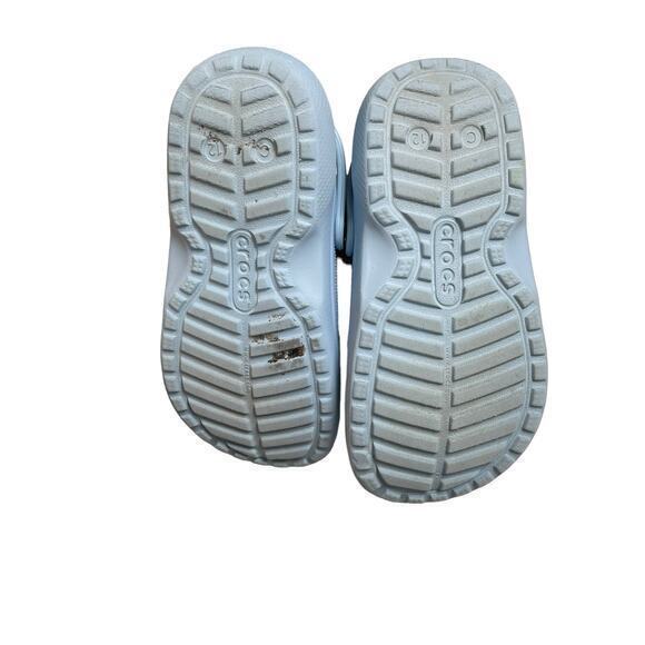 CROCS Girl 12 Boy 12 Fuzz Lined Clog, Light Baby‎ Blue Calcite Child 12 - Picture 7 of 10